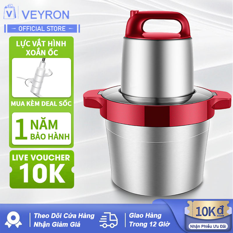 Máy xay thịt 6 Lít máy xay rau củ thịt inox thép không gỉ Máy xay Nồi xay