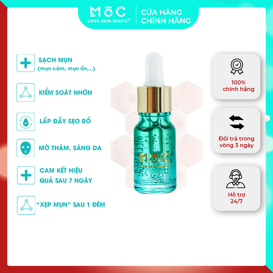 Tinh chất ngăn ngừa giảm mụn thâm Collagen Mộc Love Skin White 10ml
