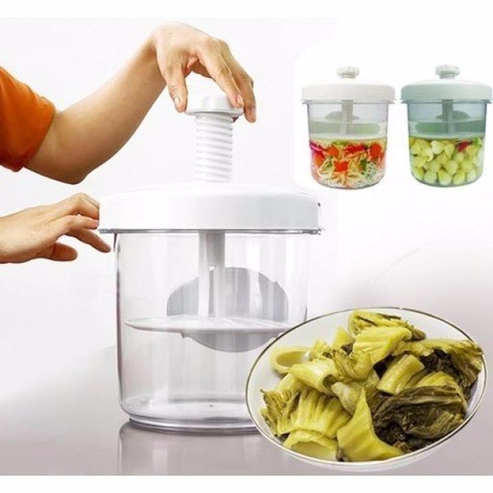 Hộp muối dưa cà loại lớn 5 lít thông minh Việt Nhật (trắng)