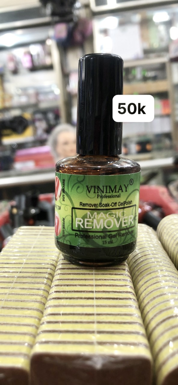 Nước phá gel sơn móng tay vinimay combo 2 chai nắp đen dạng lỏng professional gel remover 15ml