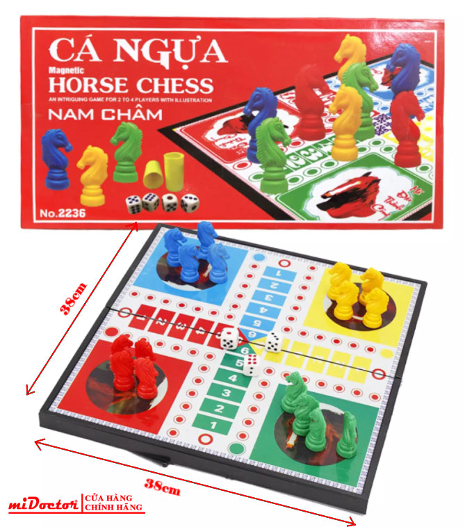 Đồ Chơi Giải Trí Bộ Bàn Cờ Cá Ngựa miDoctor Mẫu 2 Bằng Nhựa Cho Bé Từ 3 Tuổi Vui Chơi Cùng Gia Đình Và Bạn Bè