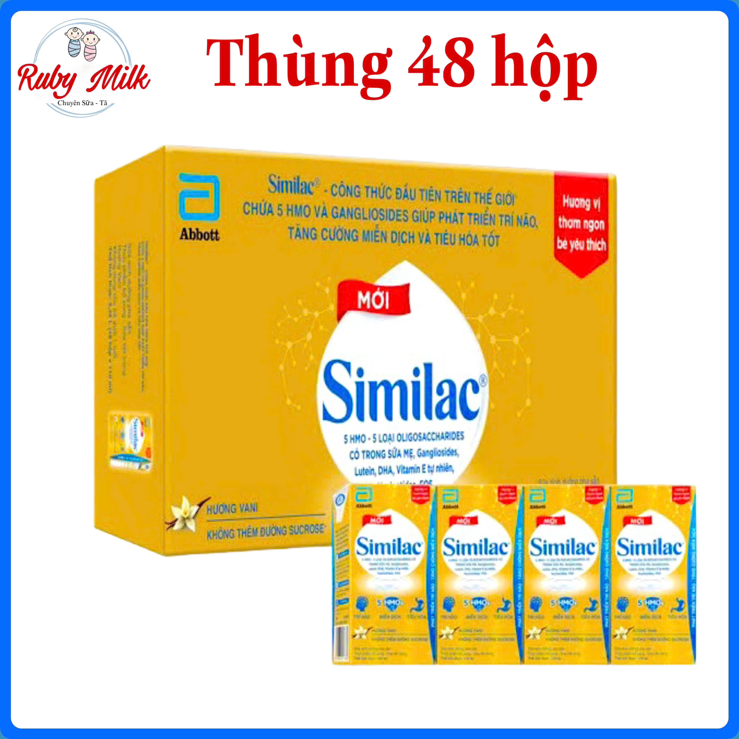 [Date 10/2025] Thùng 48 hộp Sữa bột pha sẵn Similac IQ 110m/180ml