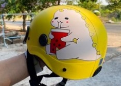  Nón bảo hiểm 1 2 sơn hình khủng long bạo chúa HOT TREND 