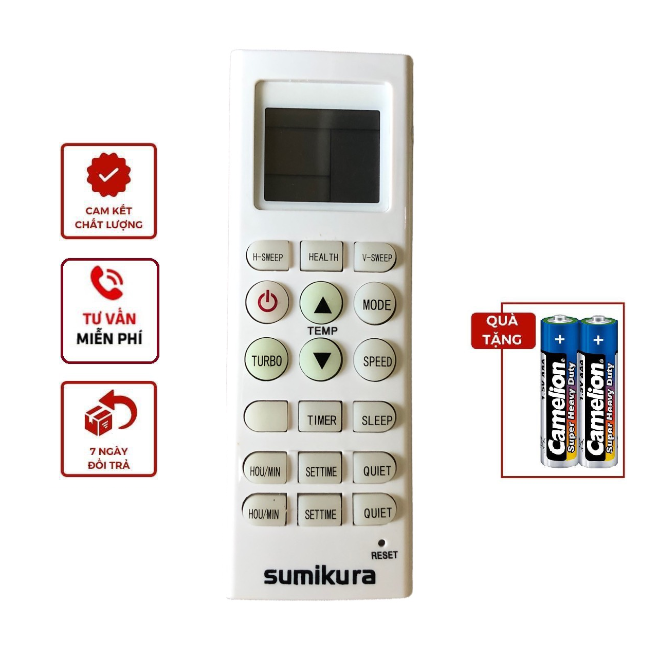 Điều khiển điều hòa Sumikura nút đỏ - Remote Điều khiển điều hòa Sumikura - Đầu bấm điều hòa Sumikura