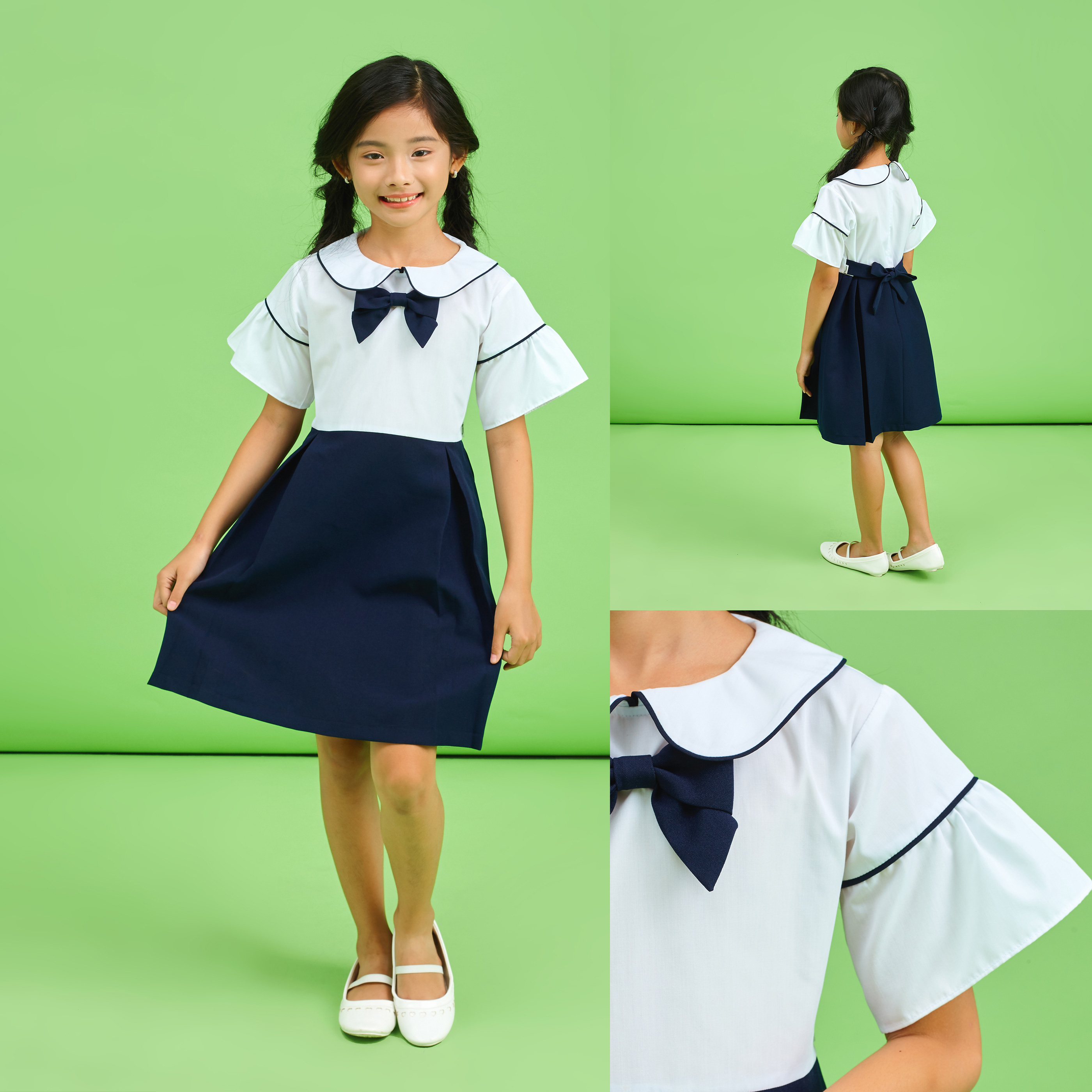 Đồng phục học sinh - Đầm đi học bé gái có size lớn, thoải mái đến trường Jadiny
