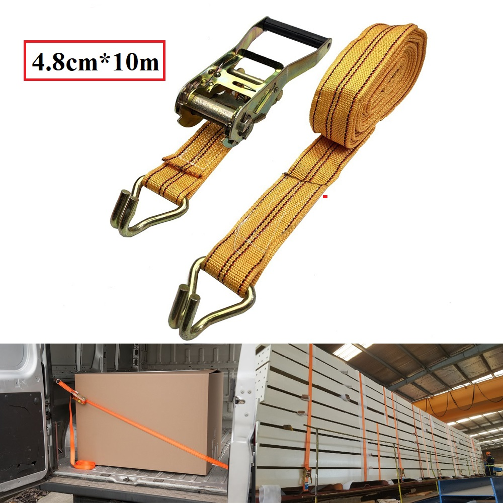 dây buộc hàng tăng đơ - Dây đai, tăng đơ siết chăng hàng xe tải size 4.8cmx10m