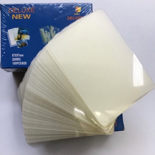 Giấy ép plastic khổ ép chứng minh thư và bằng lái xe - 77x113mm
