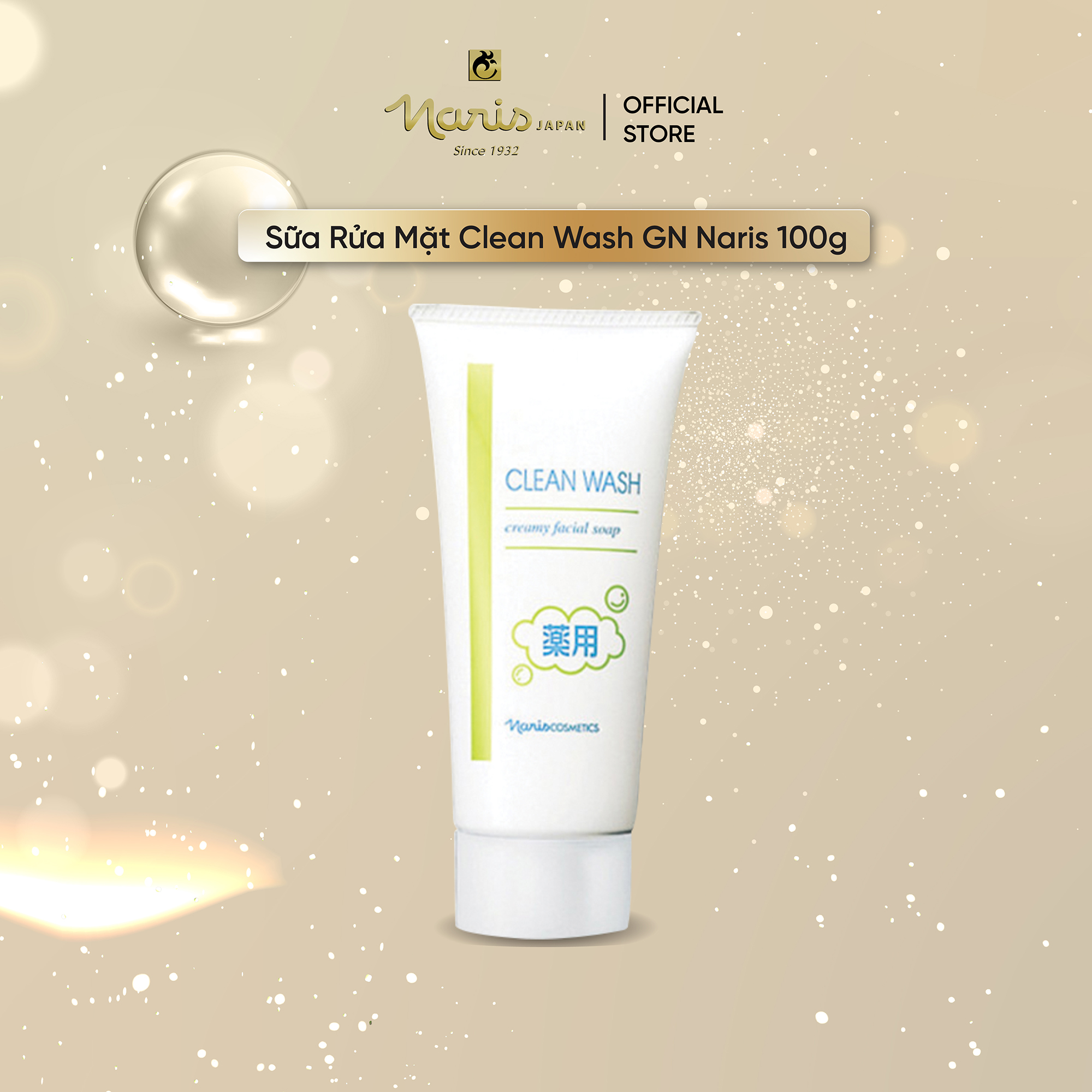 Sữa rửa mặt & tẩy trang gn – clean wash gn naris 100g