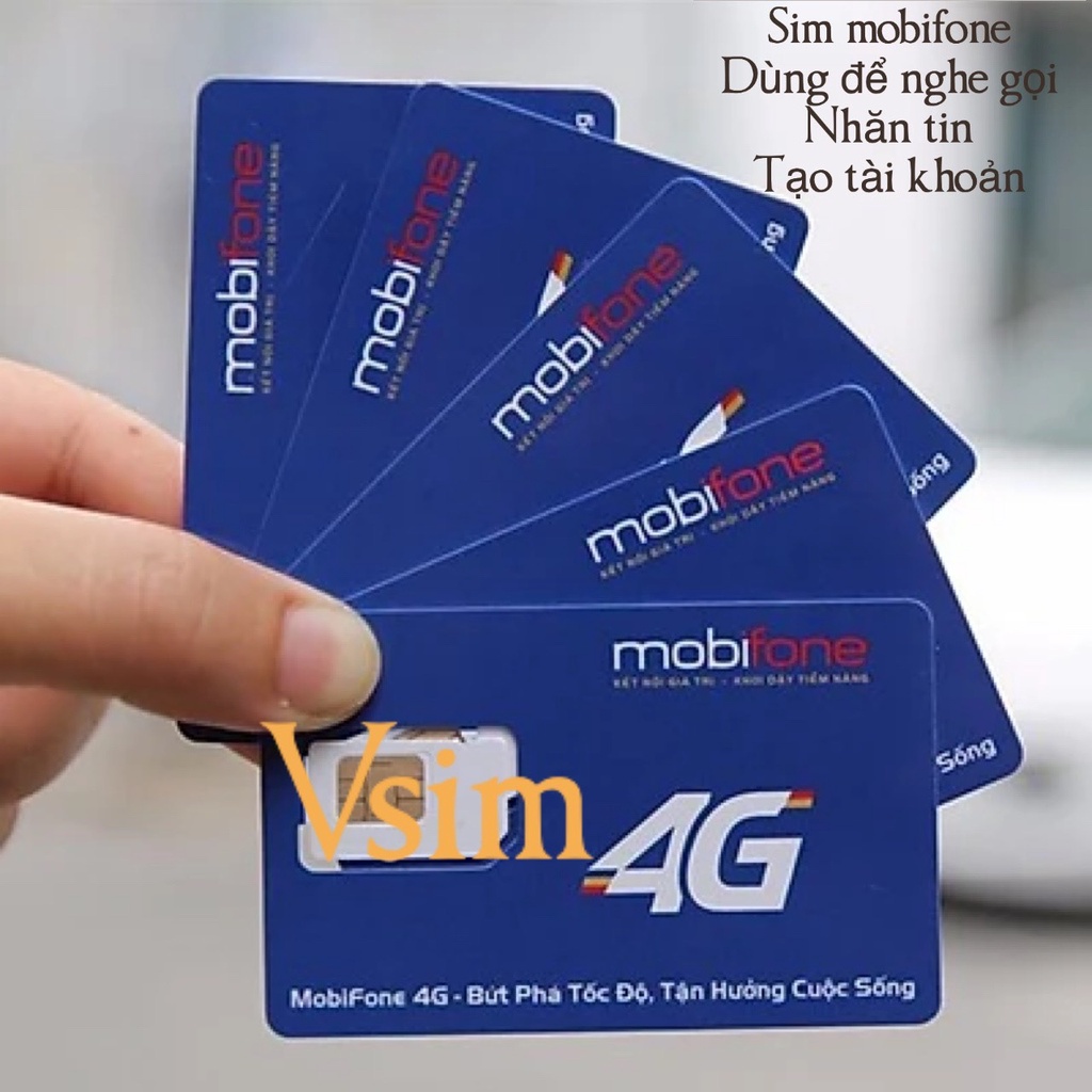 Sim Mobiphone Nghe Gọi nhắn tin - Tạo Tài Khoản - Tài Khoản Chính 0đ - đầu số 07