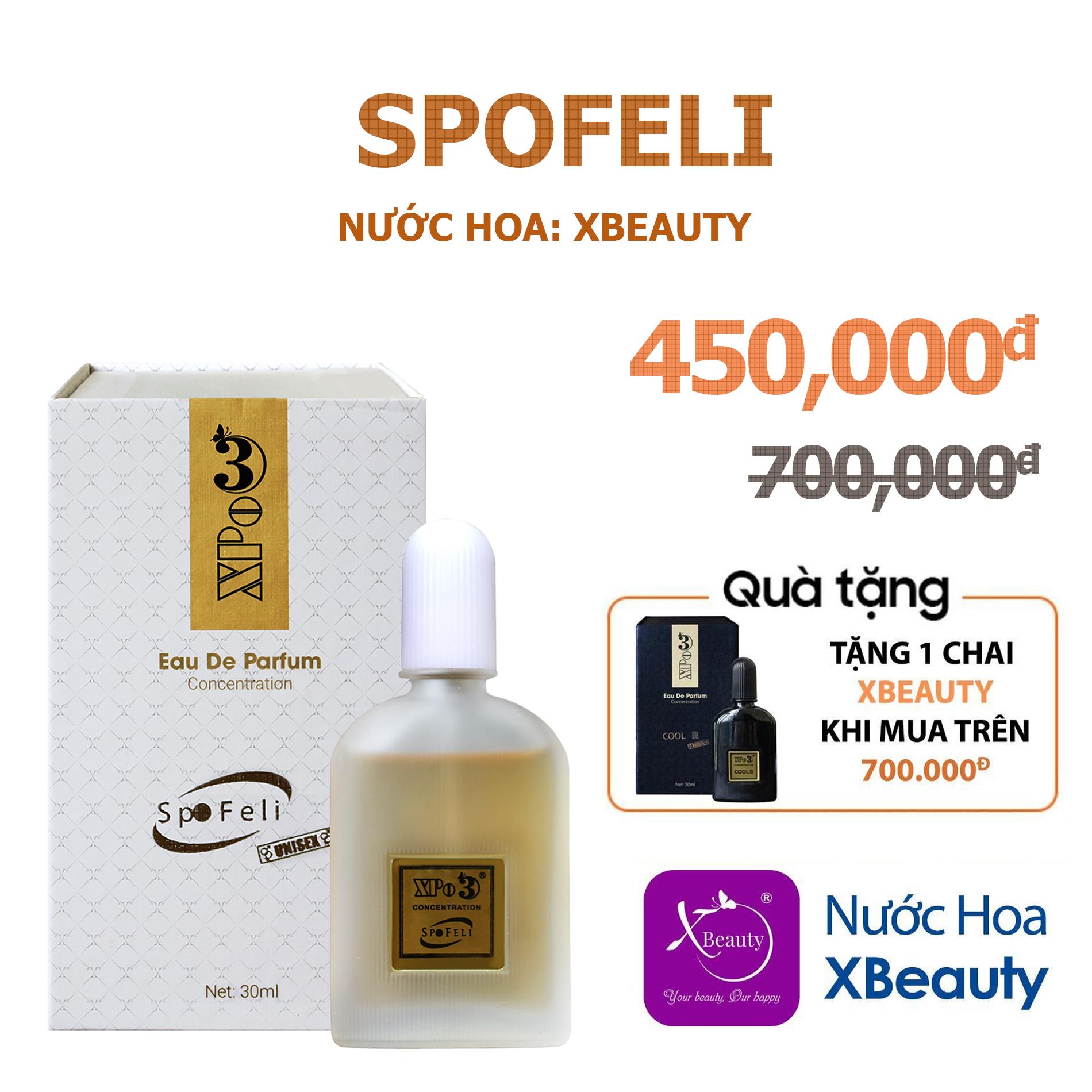 Nước hoa Nam Nữ XBeauty XPo3 Spofeli 30ml (GTIN: 8938511722055). Nước hoa cô đặc thơm lâu dành cho Nam & Nữ (Unisex)