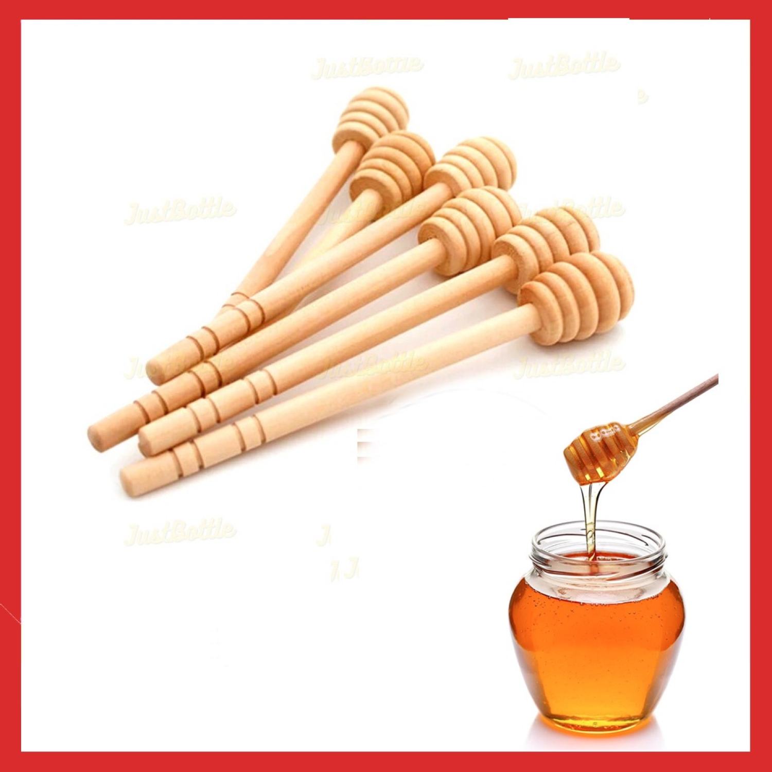 Que gỗ khuấy lấy mật ong Dụng cụ thìa muỗng lấy mật ong bằng gỗ