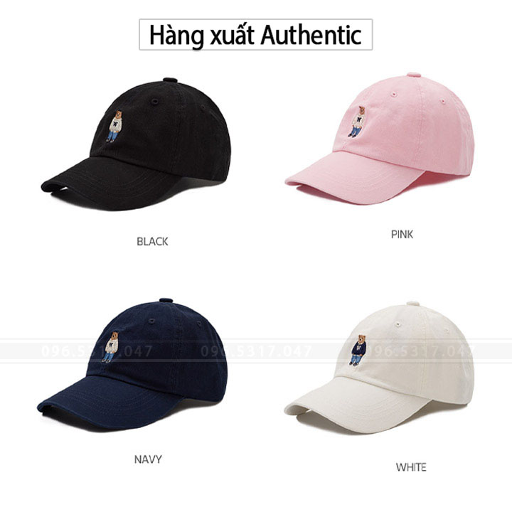 Nón kết gấu whoau unisex đẹp, chuẩn hàng xuất đầy đủ tem, nón gấu basic nam nữ đẹp