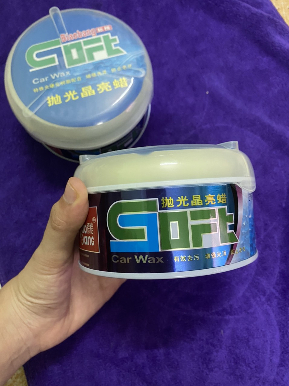 Kem phục hồi độ sáng cho đèn pha ô tô - Sáp đánh bóng mặt sơn Car Wax 250g - Đồ Chơi Xe Hơi Luxury