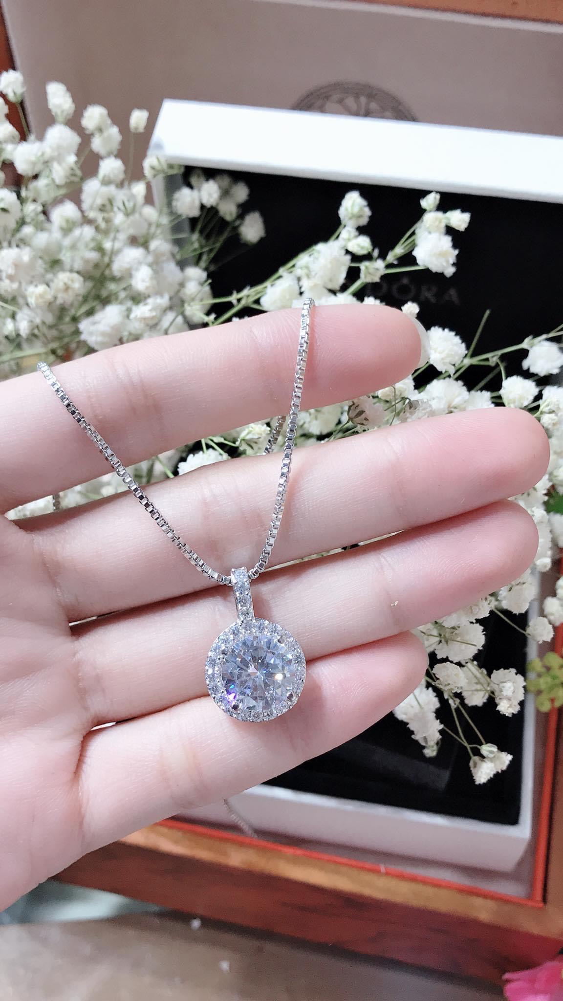 Dây Chuyền Nữ Bạch Kim Thiết Kế Hàn Quốc - Sáng Như Vàng Thật Givishop - d1705123 - nhung mau vong co dep , day chuyen vang nu dep , xem nu trang dep , mau day chuyen
