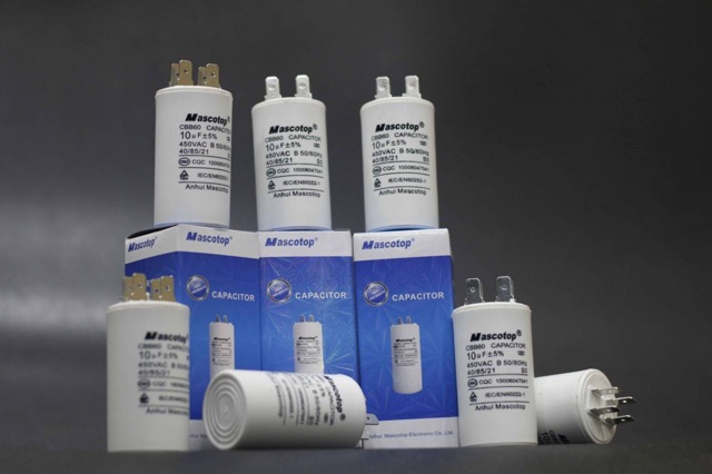 Tụ điện máy giặt thương hiệu Mascotop 10uf; 12uf; 14uf