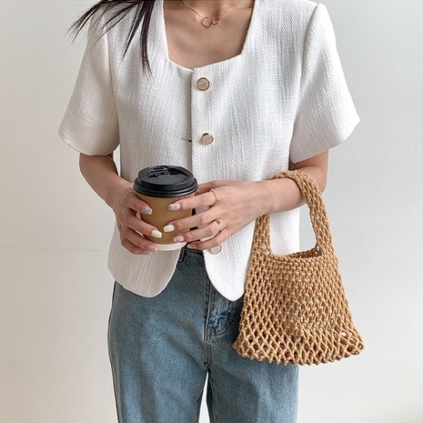 Túi lưới len Hobo cầm tay - nhiều màu