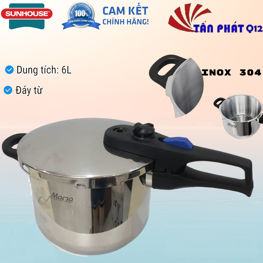 NỒI ÁP SUẤT ĐÁY TỪ INOX 304 SUNHOUSE MAMA SHG9906M1