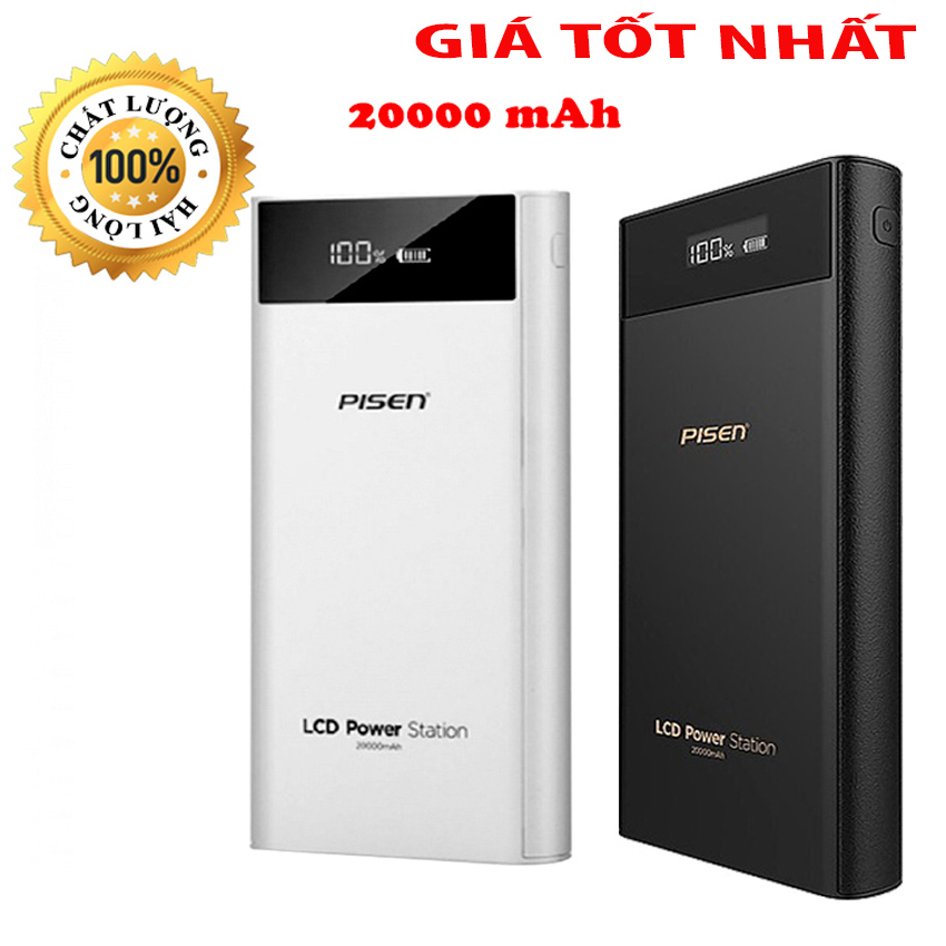 Pin Sạc Dự Phòng Pisen D264 20.000mah có Led Chính Hãng - Dung lượng Pin: 2000Điện áp ra: UBS1: DC5V 2.1A, USB2: DC5V 2.1A- 0mAh - Hiệu suất chuyển đổi cao- Kích thước: 70.7 x 146.5 x 25 mm- Bảo hành 12 Tháng