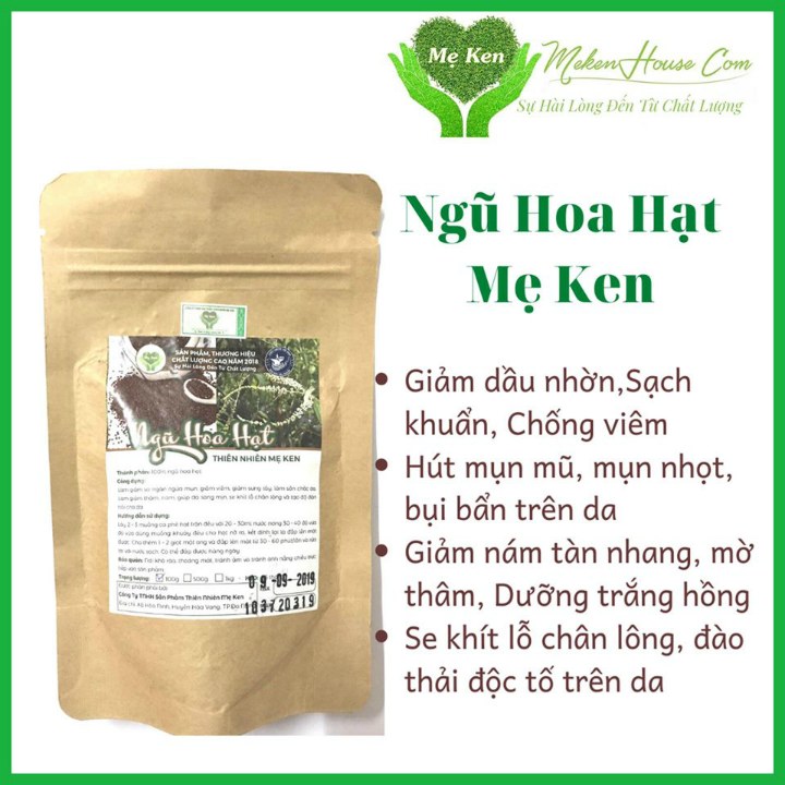 [FREESHIP MAX]Mặt Nạ Ngũ Hoa Hạt (Hạt Đình Lịch) Mẹ Ken, Ngăn Ngừa Mụn, Thải Độc Da, Giảm Thâm Nám, Dưỡng Trắng Da, Se Khít Lỗ Chân Lông [Laure Beauty]