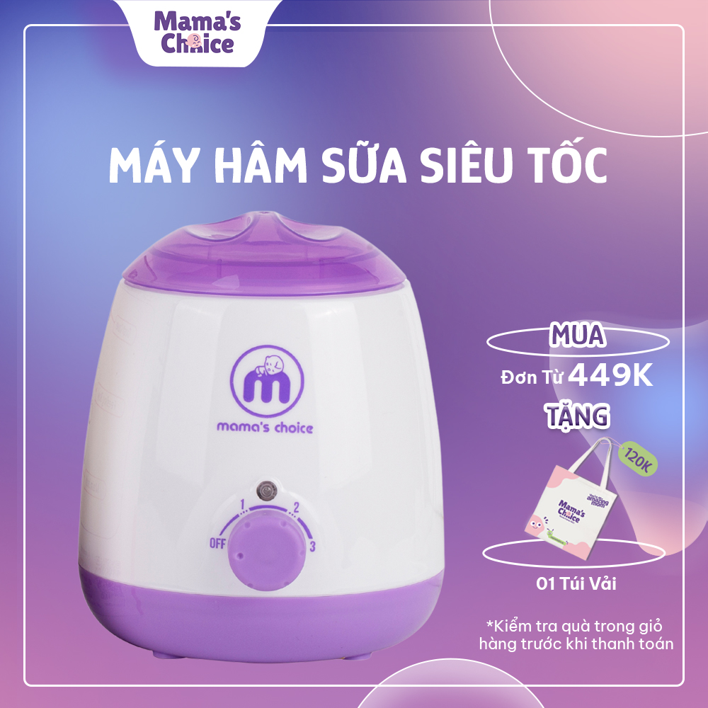Máy hâm sữa mama’s choice, hâm nóng sữa thức ăn nhanh và tiệt trùng đồ dùng cho bé, nhỏ gọn dùng đi du lịch, bh 12 tháng