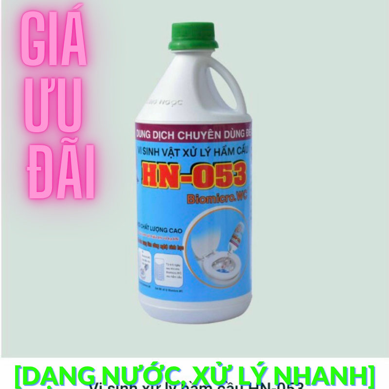 Vi sinh tự hoại xử lý hầm cầu HN 053 Biomicro.WC 1000ml, dung dịch chuyên dùng để xử lý hầm cầu, bể phốt, nhập khẩu Thái Lan