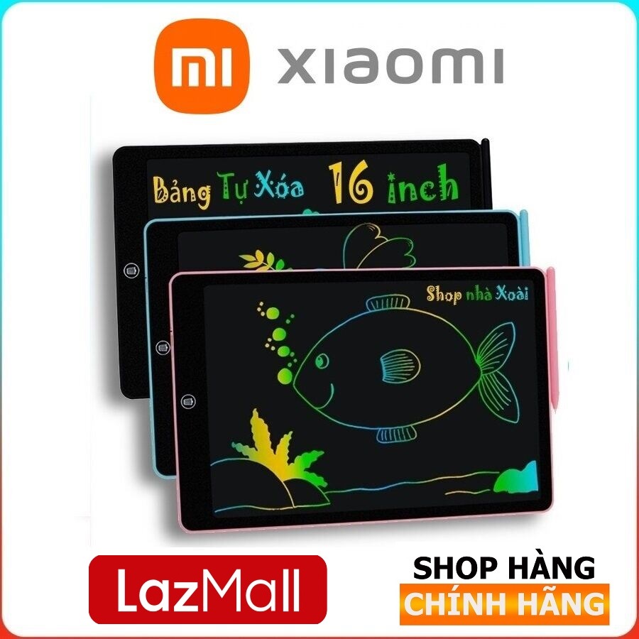  LazMall 100% Hàng Chính Hãng Bảng Viết Tự Xóa 16 Inch Đa Sắc Bảng Vẽ Tự Xóa Thế Hệ Mới Thông Minh Bảng LCD Tự Xóa Bé Yêu Thích Ham Mê Học Tập Thỏa Sức Vẽ Vời Sáng Tạo Trên Màn Hình LCD Công Nghệ Xiaomi 