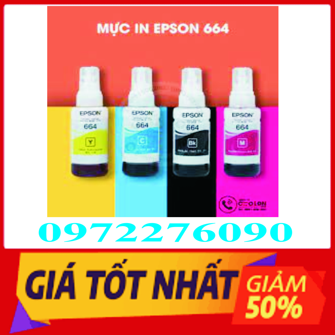 mực in màu epson L110-L120-L300-L310-360-L365-L565 giá 50k/1 màu
