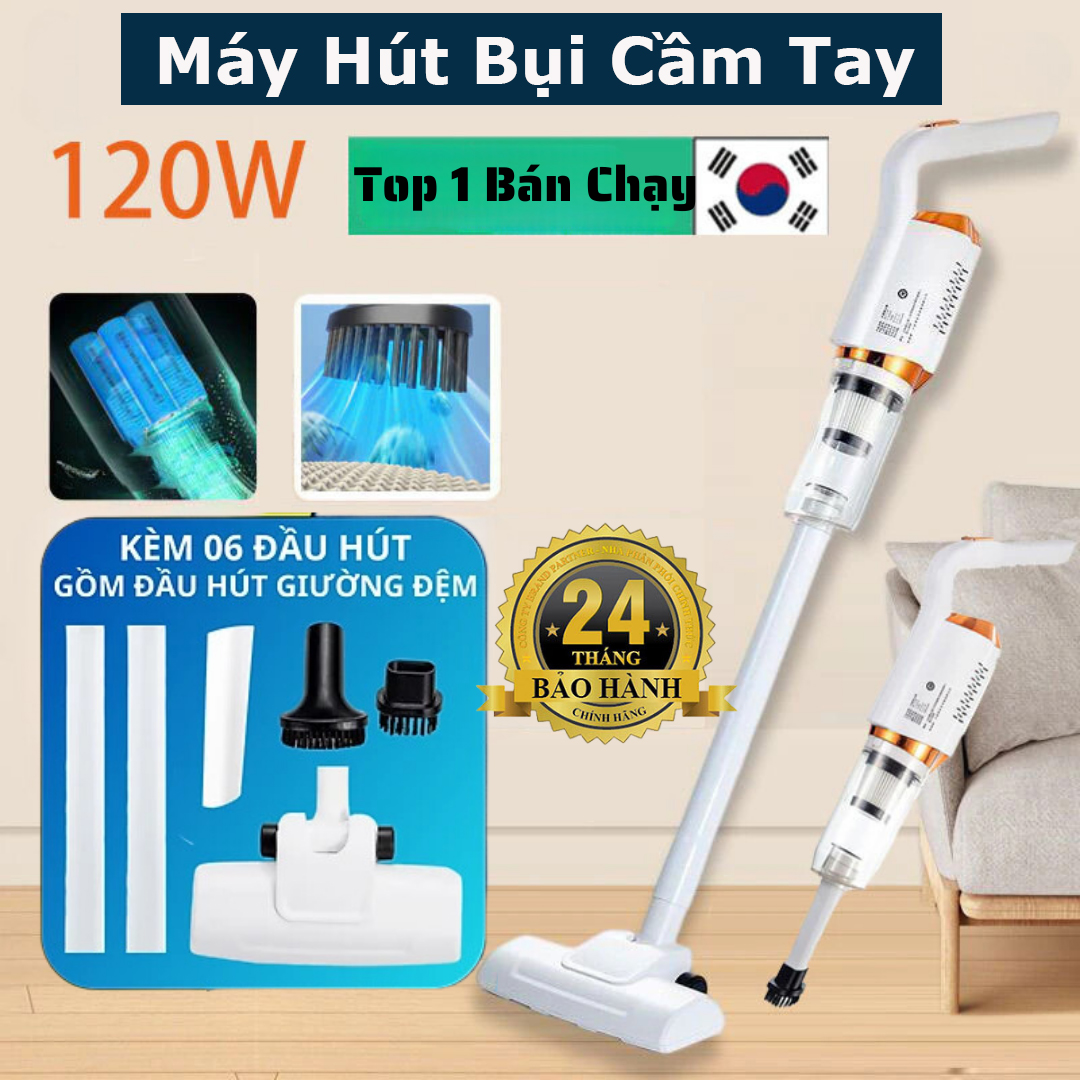 Máy hút bụi cầm tay rst-88 công suất 120w lực hút 18000pa, máy hút bụi giường nệm