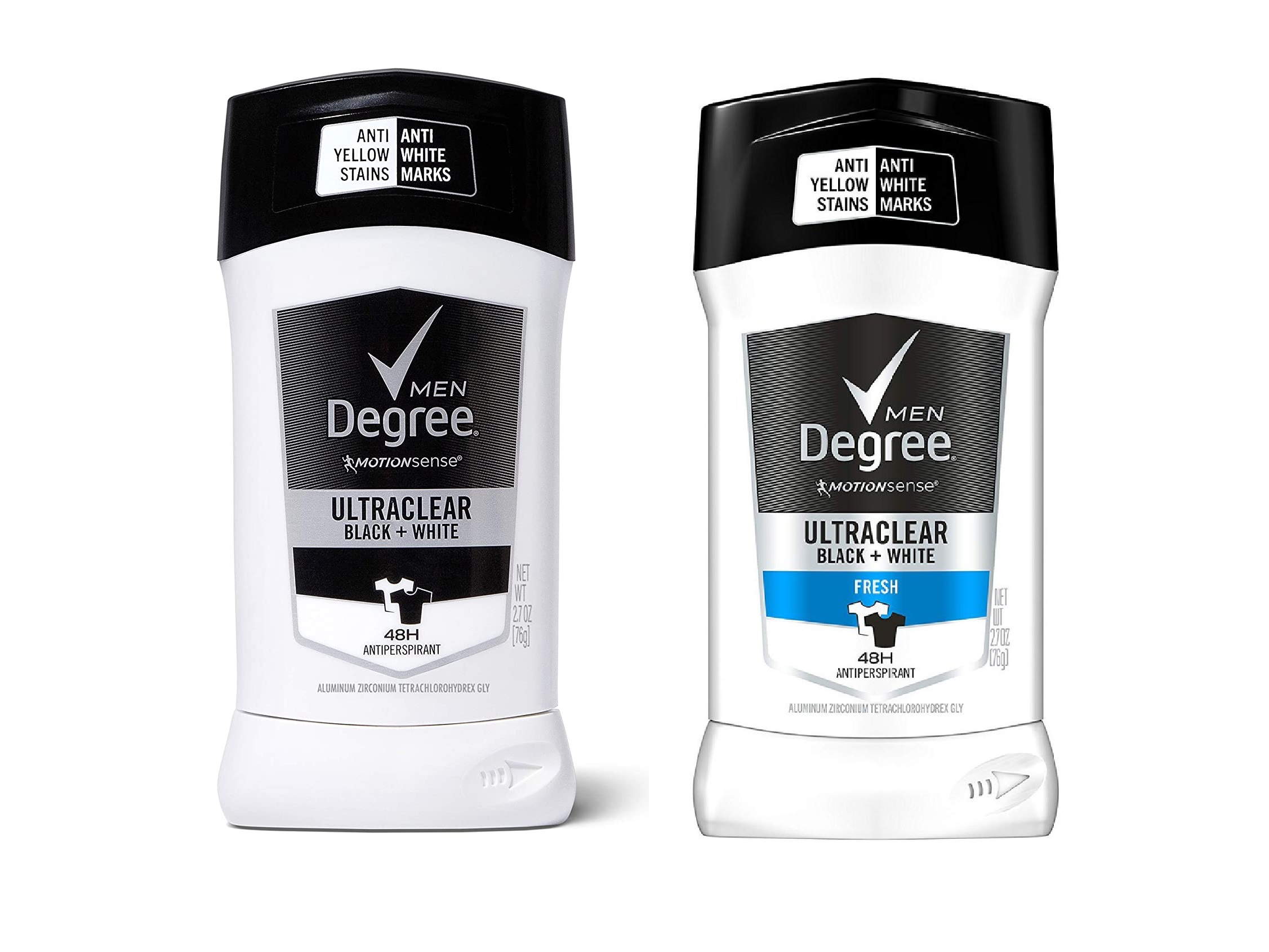 Lăn khử mùi dạng sáp nam Degree Men MotionSense UltraClear Black+White/Black+White Fresh Antiperspirant Deodorant Stick 76g (Mỹ)
