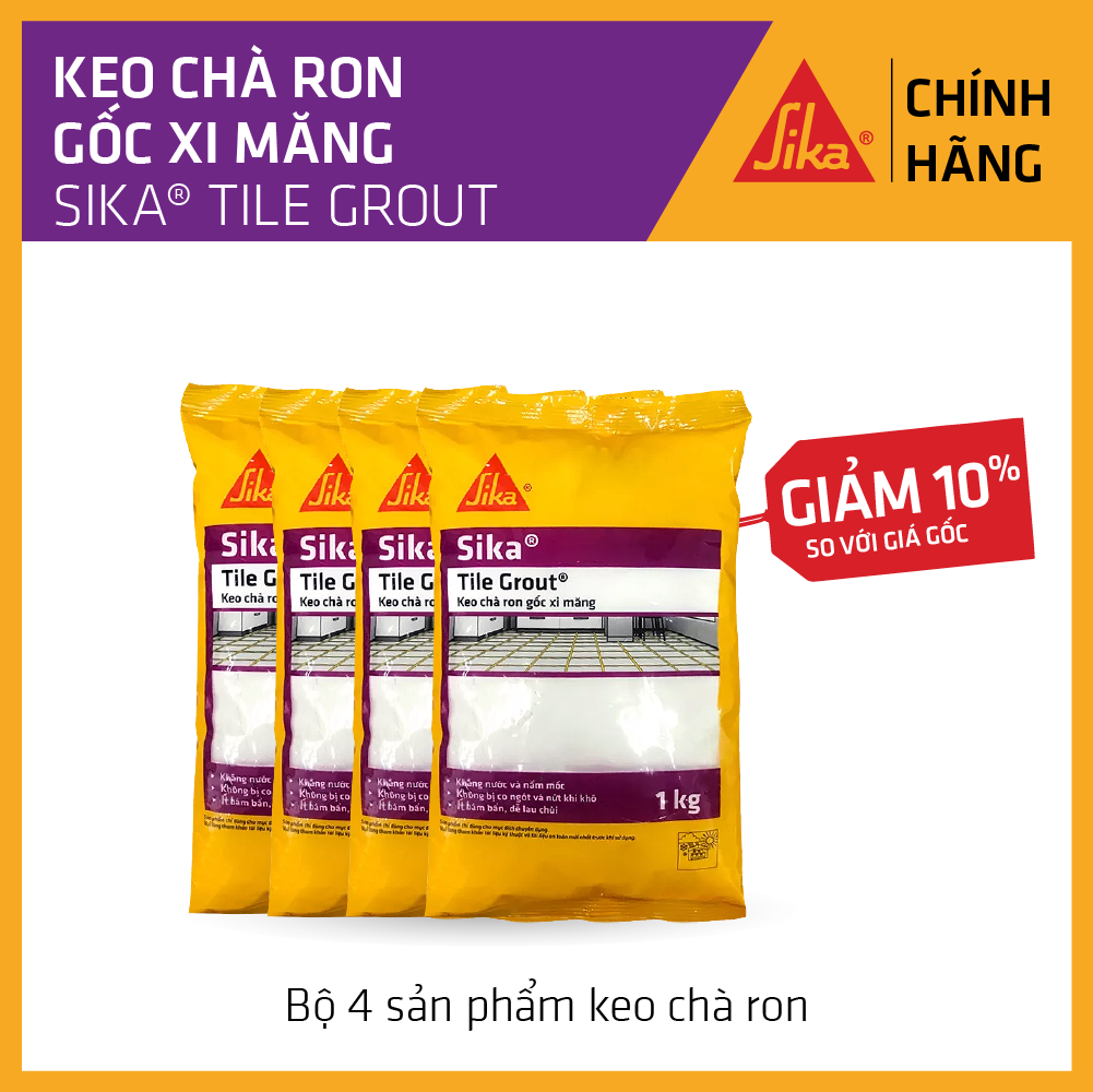Sika - BỘ 4 sản phẩm keo chà ron chống thấm Sika ® Tile Grout