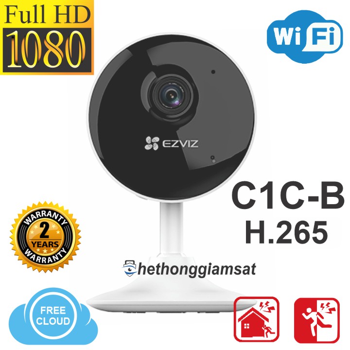 [Khuyễn Mãi] Camera Ezviz C1C B, C1C-B 1080P 2MP H.265, Đàm Thoại 2 Chiều, Chính Hãng, Bảo Hành 24 Tháng