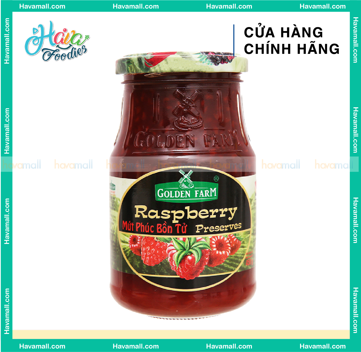 Mứt phúc bồn tử cao cấp golden farm - raspberry jam