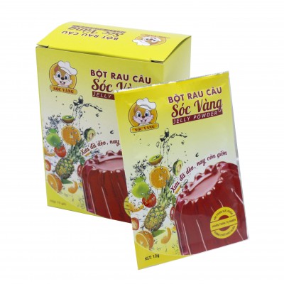 Bột rau câu nguyên chất Sóc Vàng hộp 10 gói 12gr