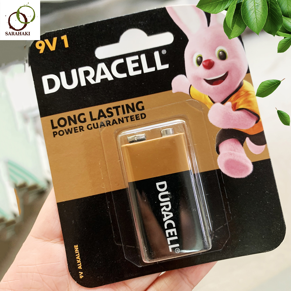 1 Vỉ pin 9V, pin vuông Duracell Alkaline chính hãng