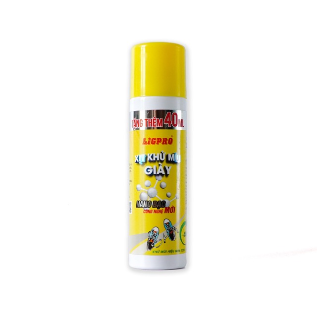 Xịt khử mùi giày ligpro 200ml, xịt khử mùi - bằng công nghệ nano bạc và tinh dầu