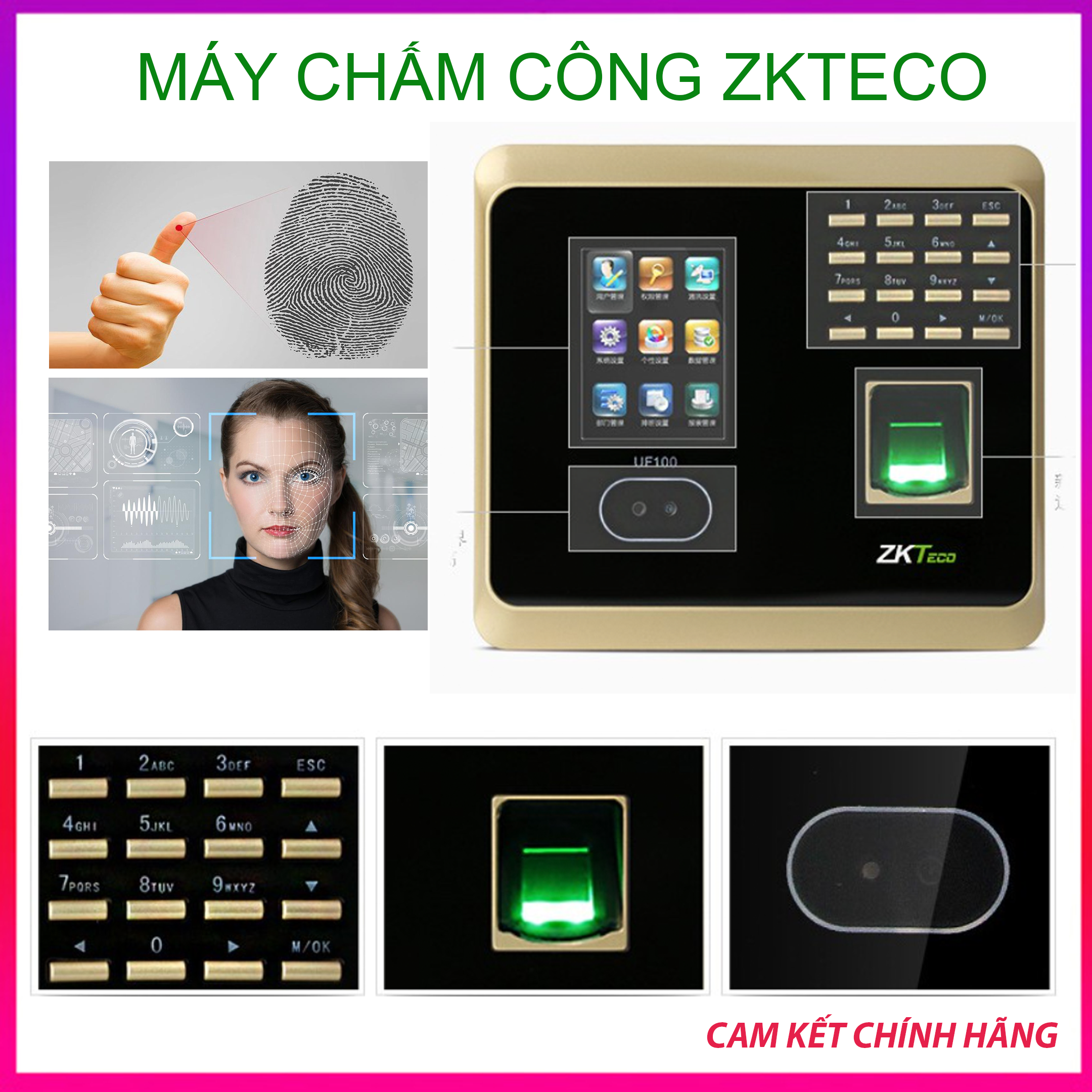 Máy chấm công nhận diện khuôn mặt dấu vân tay mật khẩu zkteco, - bản nâng cấp tiếng anh - cách sử dụng máy chấm công vân tay - ưu đãi giảm giá hấp dẫn - bảo hành uy tín toàn quốc