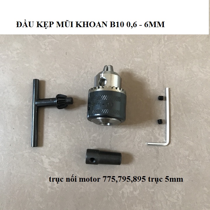 Đầu kẹp mũi khoan B10 - đầu kẹp mũi khoan 0.6mm-6mm