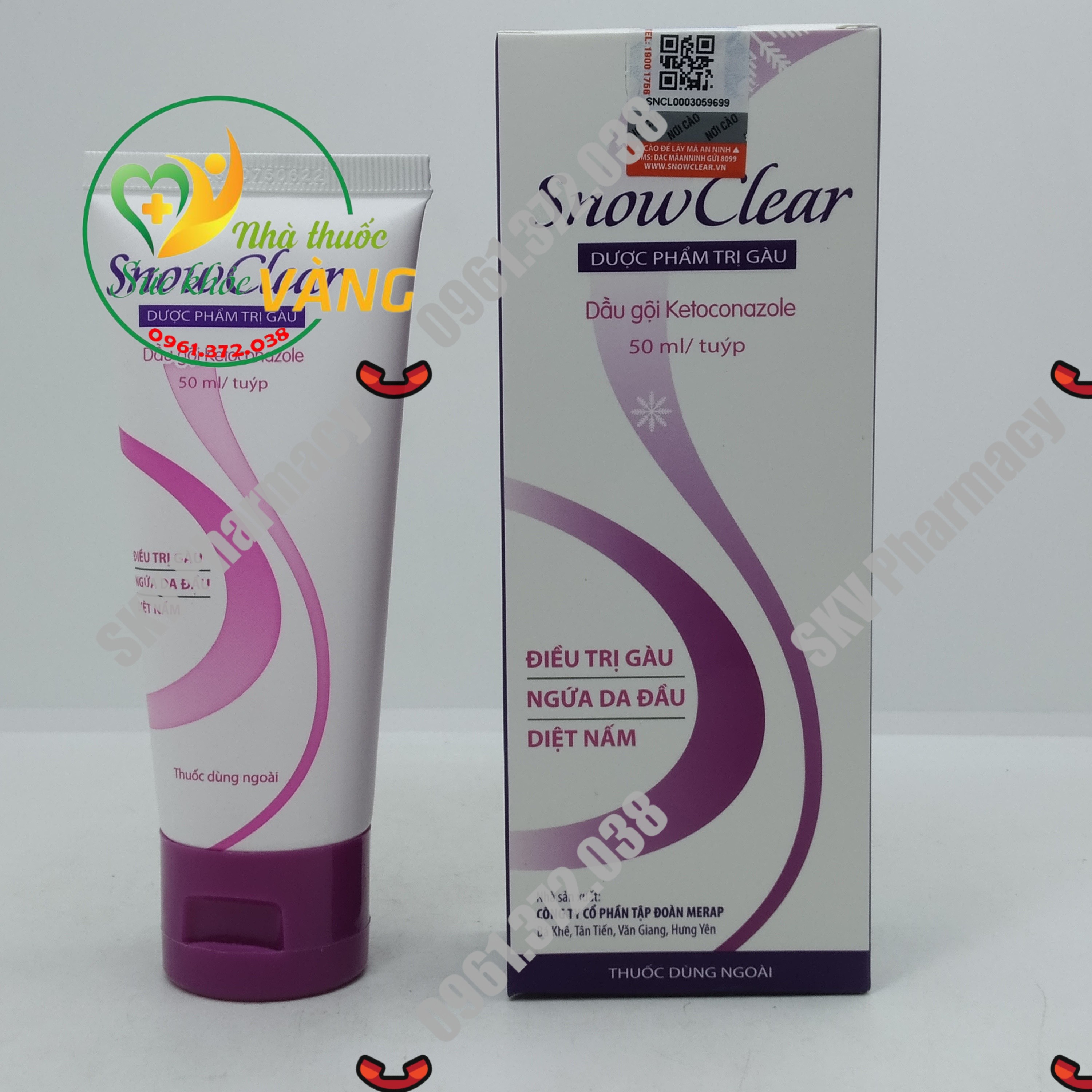 Dầu gội gàu SnowClear tuýp 50ml sản phẩm sạch gàu bán chạy nhất năm 2022