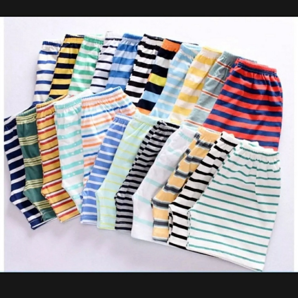 [Hoàn tiền 6%] Sét quần chục đùi/ quần đùi chục kẻ sọc cho bé trai/gái 7-18kg