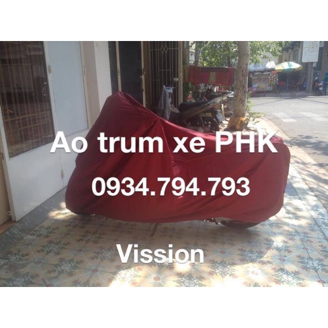 Áo trùm xe Vision bạt phủ xe máy Phúc Thịnh phkshop.com