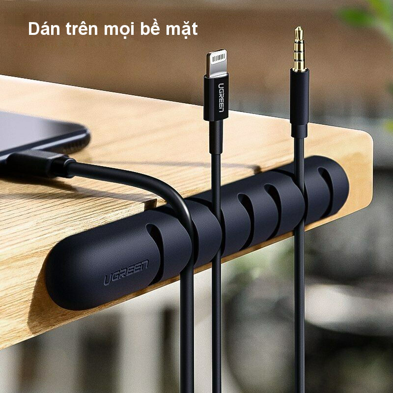 Giá đỡ kẹp dây sạc điện thoại, dây âm thanh, dây cáp mạng... 4 khe cài và 7 khe cài UGREEN LP114 Giá đỡ kẹp dây sạc điện thoại, dây âm thanh, dây cáp mạng... 4 khe cài và 7 khe cài UGREEN LP114