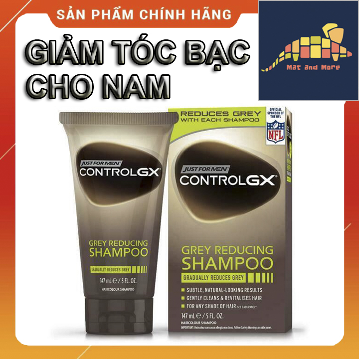 Dầu gội kèm xả giảm tóc bạc cho nam Just For Men Control GX Grey Reducing 2-in-1 Shampoo and Conditioner 147 ml