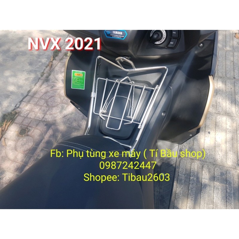 Baga inox cho nvx 2021 mở nắp ngang