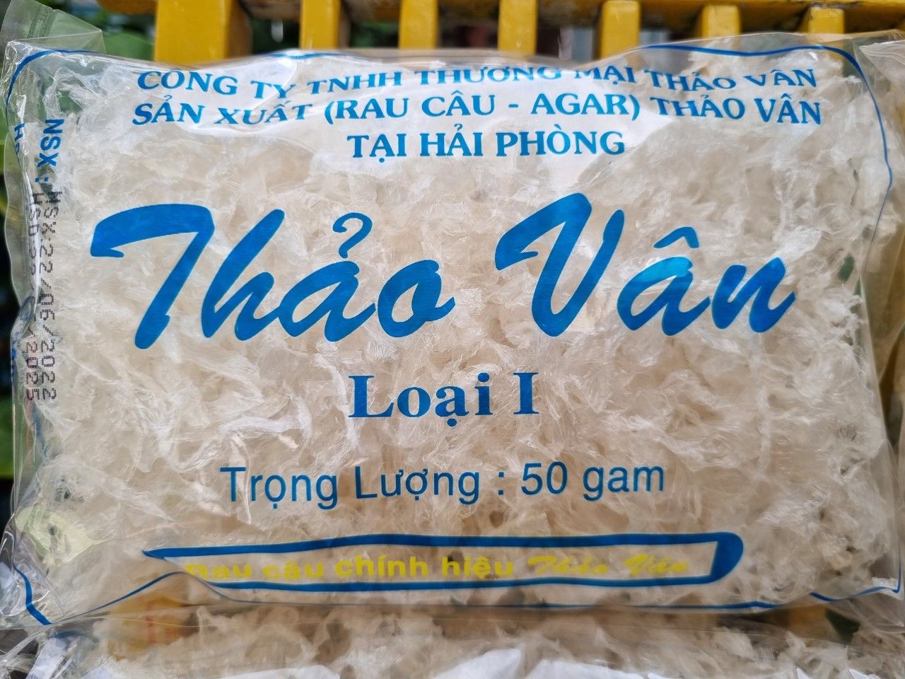 (Combo 5gói x 50gr/gói) Rau câu sợi Thảo Vân:  dùng làm rau câu sợi giòn, gỏi tôm, thịt hoặc món chay hoặc ăn kiêng KETTO, DAST, HSD 2027