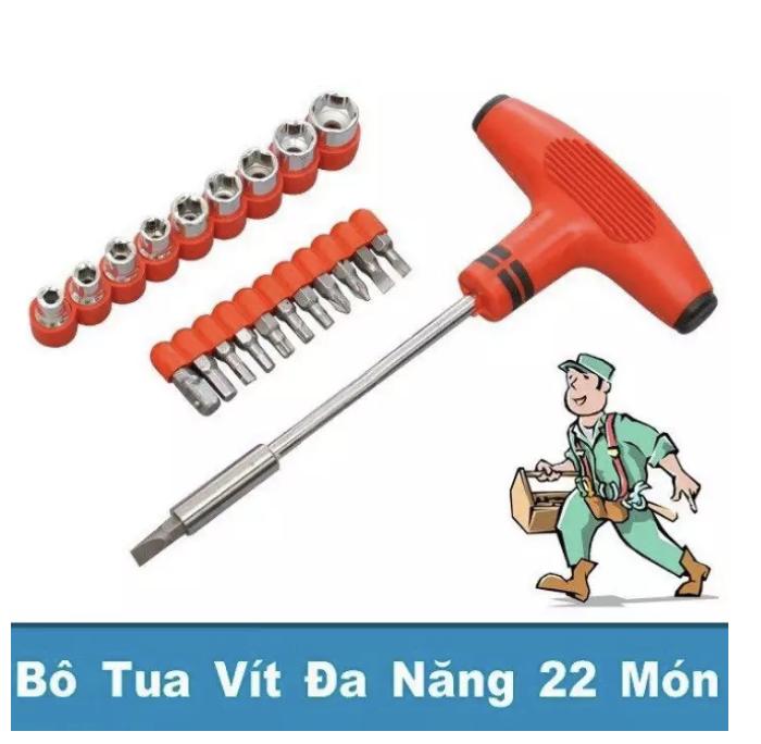 Bộ vặn vít đa năng và mở khẩu chữ T 21 đầu