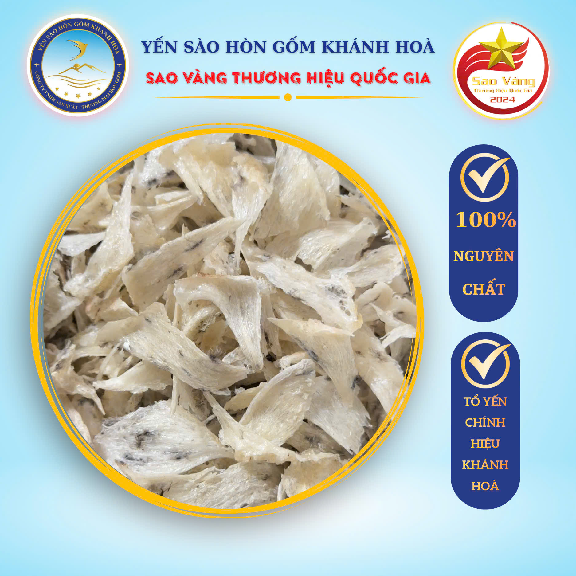 [Hgk-C1] Premium Raw Bird's Nest Legs - Genuine Khanh Hoa Ceramic Bird's Nest - Hgknest
