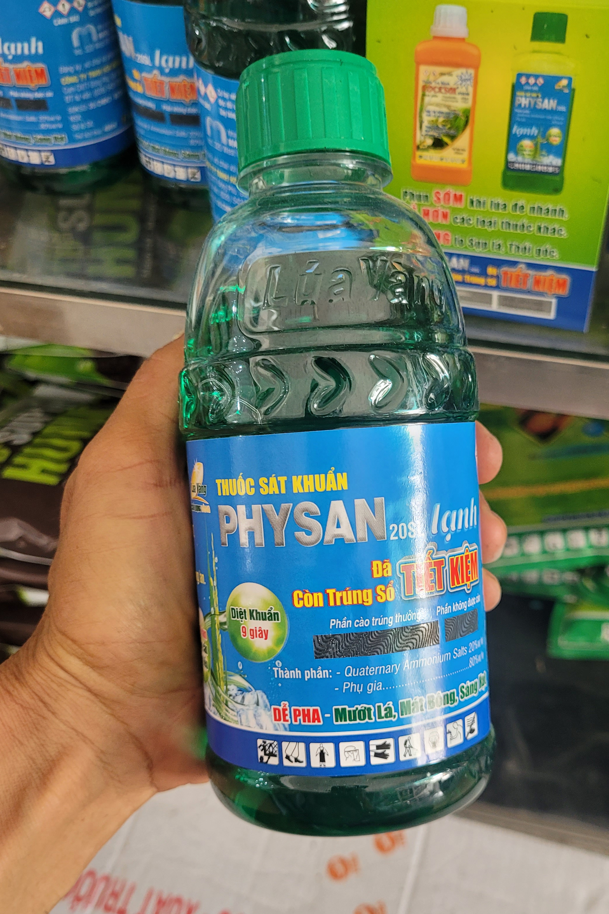 Thuốc trừ bện vi khuẩn Physan 20SL chai 480ml Dung dịch sát khuẩn trừ nấm bệnh cây trồng