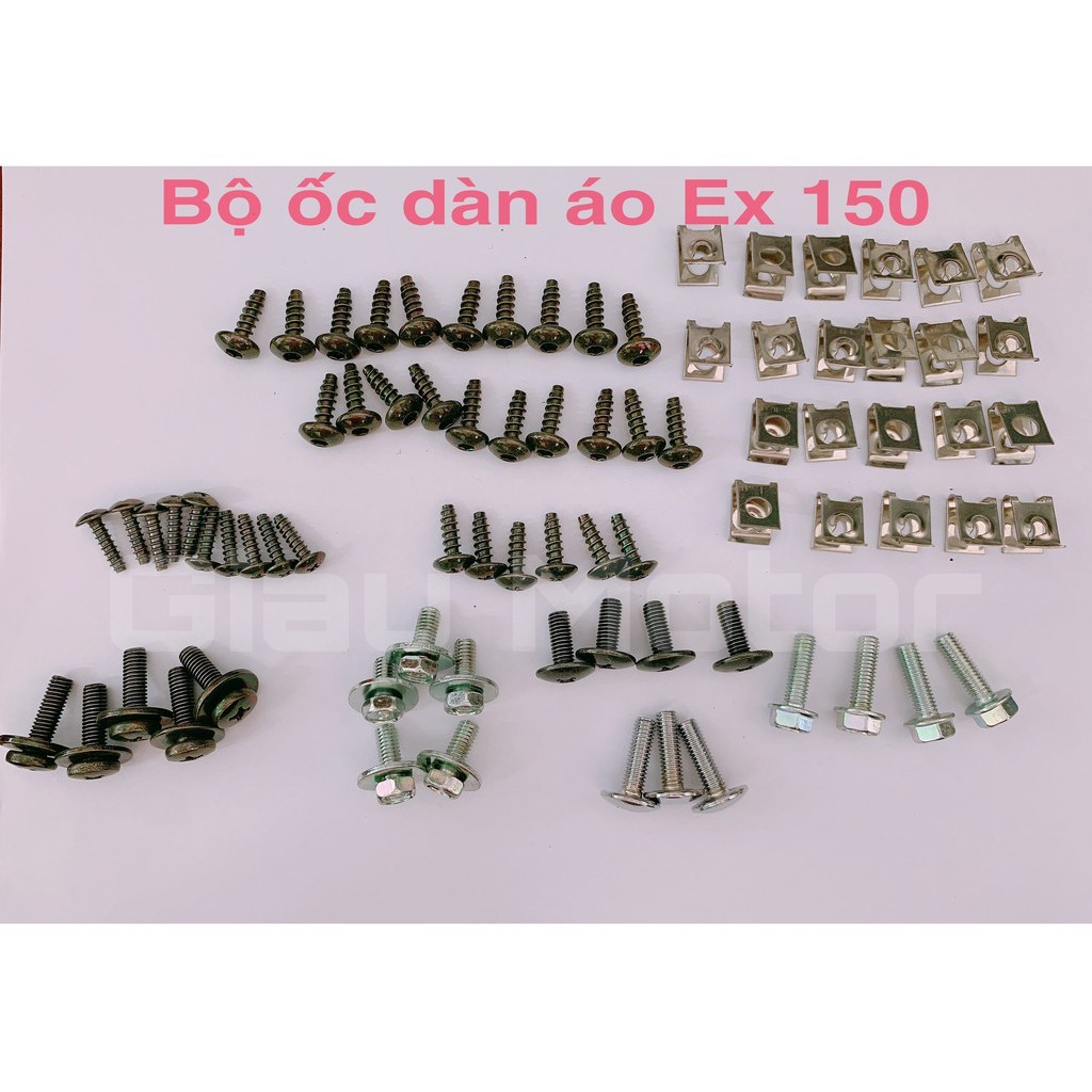 Bộ ốc dàn áo xe máy Exciter 150 - Ex150