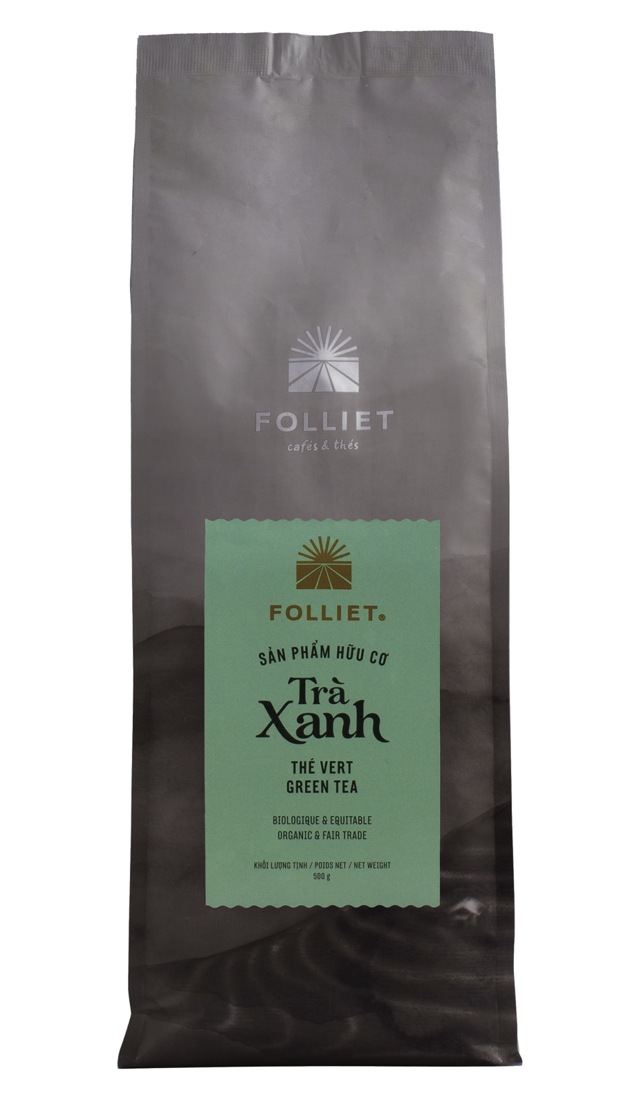 Trà xanh hữu cơ folliet 500gr