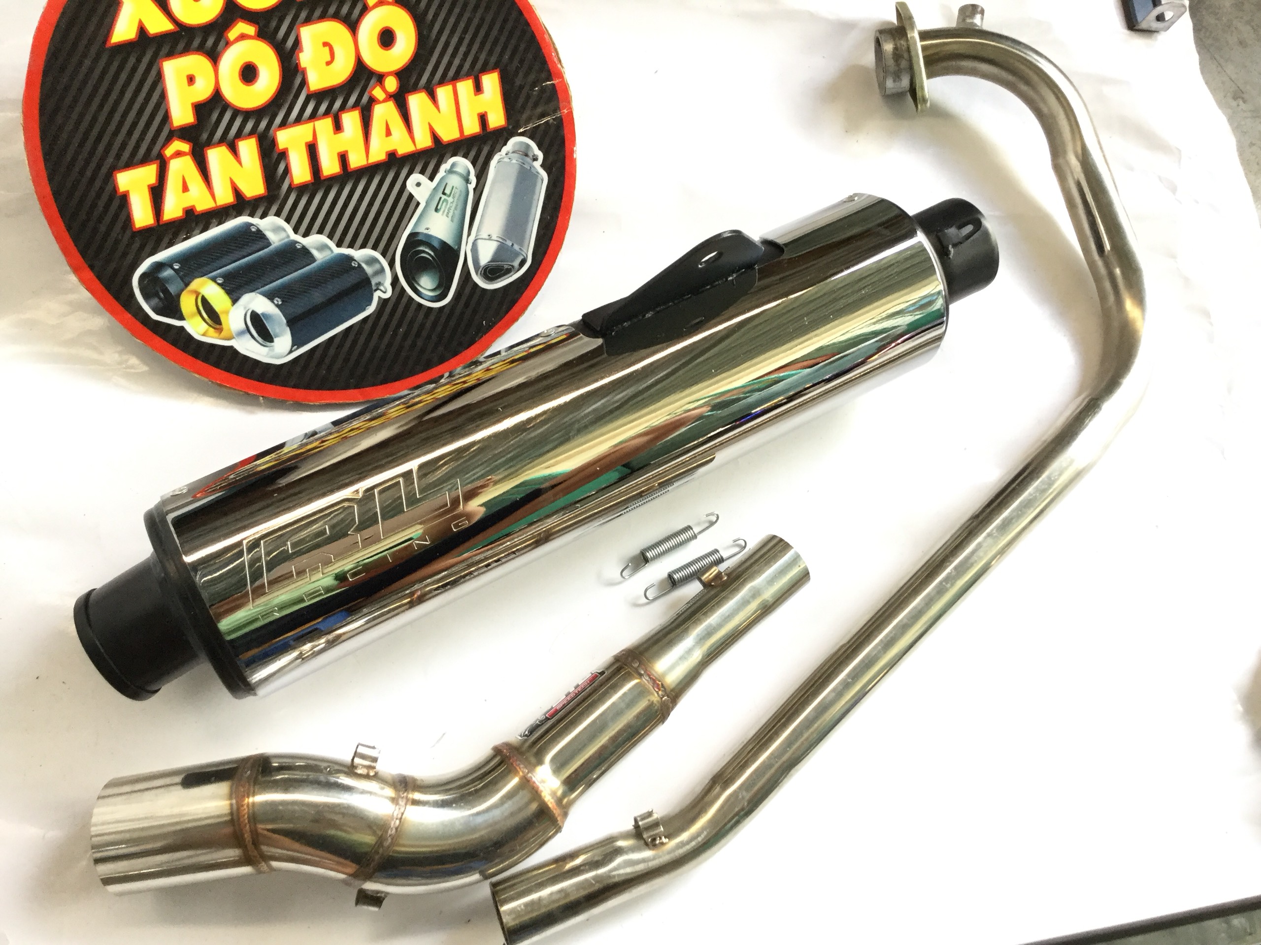 Pô Tăng RL.RCB - Cổ Cong  2 Khúc Xe Satria + Raider Fi + GSX Sản Phẩm Chất Lượng, Gian Hàng Uy Tín, Giá Cả Cực Tốt, Mua Ngay.